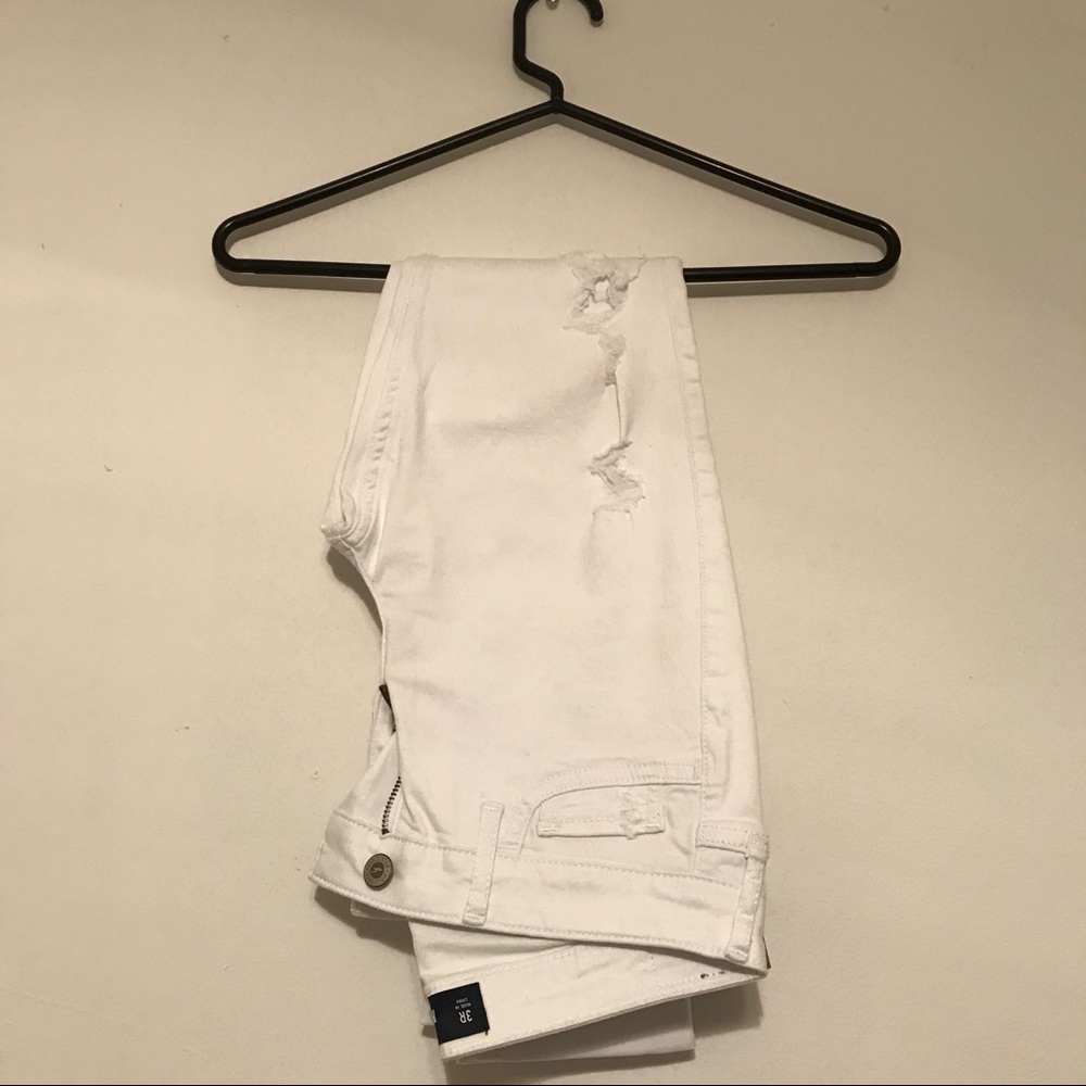 White Distressed Hollister Skinny Jeans